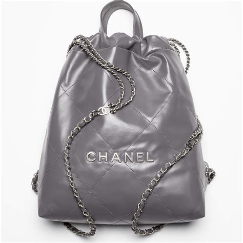 silver chanel backpack|chanel drawstring backpack.